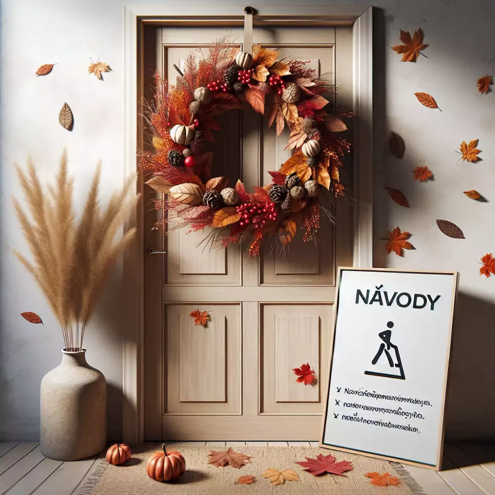 podzimní věnce na dveře