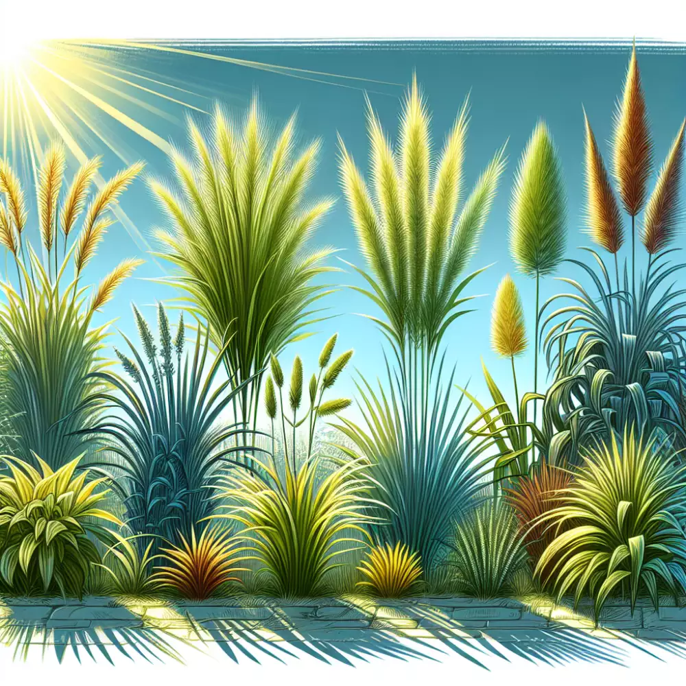 okrasné trávy na slunce